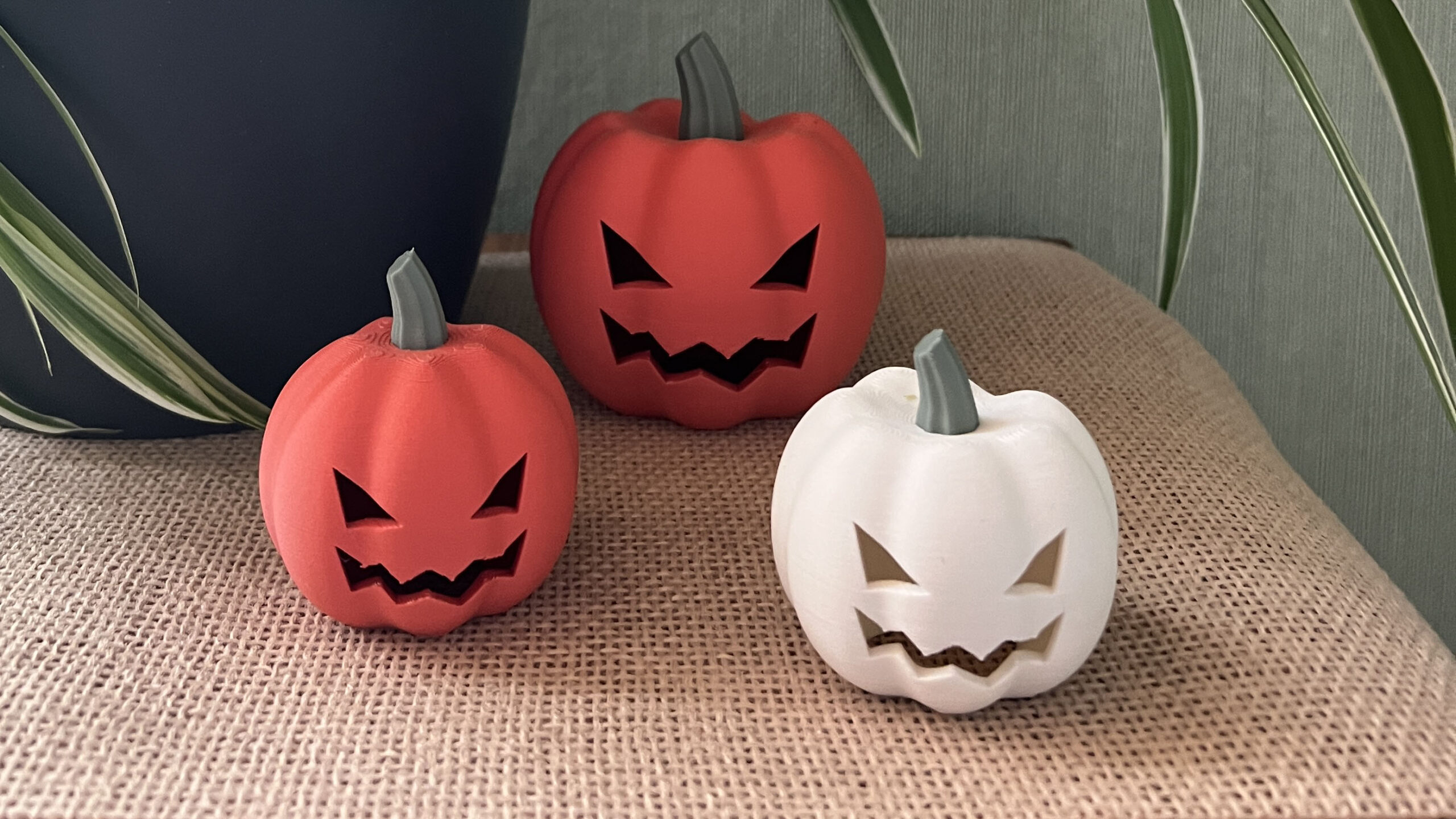 Kürbis zu Halloween - Dekorieren mit 3 D Druck Objekten